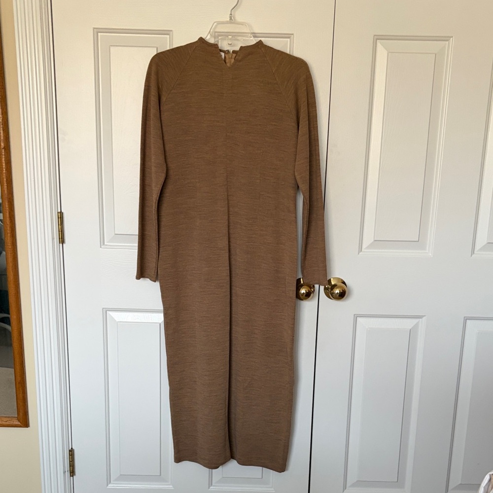 Liz Claiborne Tan Long Sleeve Dress